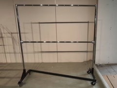 Z RACK CHROME BLACK BASE WITH 4'' WHEELS WITH BRAKES 