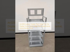 At-0260 Custom Display Rack Metal Five Tier Display Fixture Store Usage Rack Supermarket, Home Kitchen, Silver